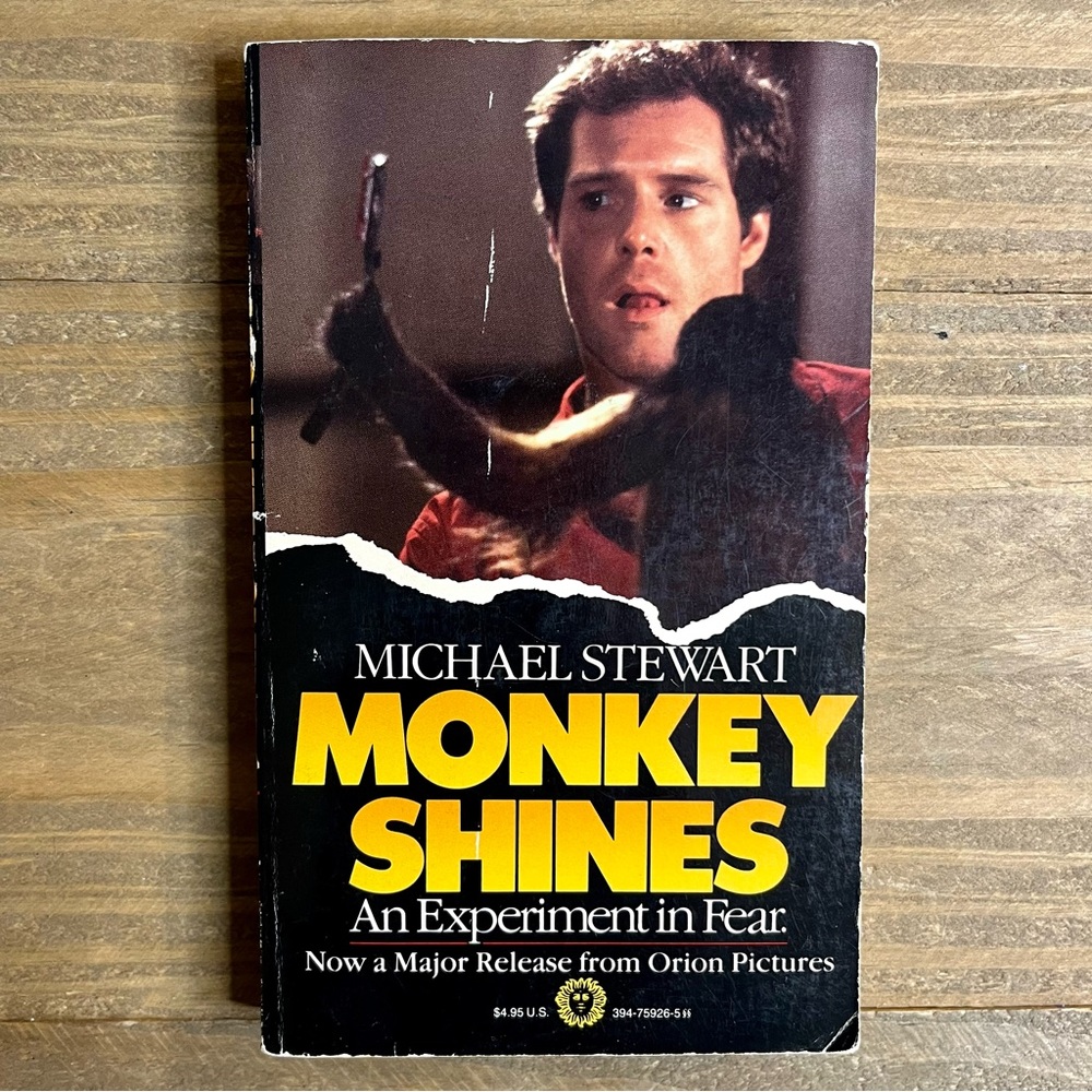Vintage Monkey Shines Michael Stewart Book 80s Horror Novel Movie Paperback GUC